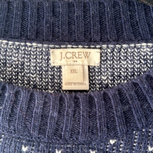 J*Crew - XXL - Crew Neck L/S Sweater with Winter Scene - Picture 2 of 6